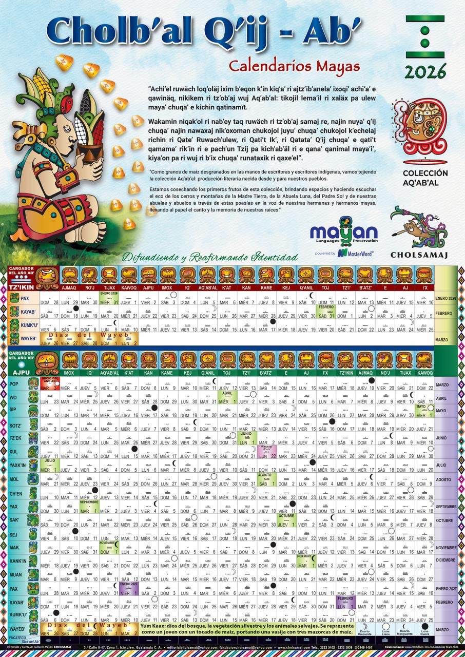 A Calendar of the Mayan Days